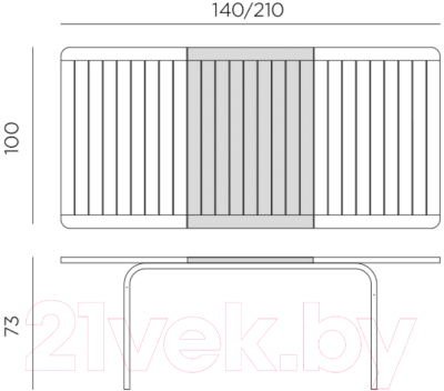 Стол садовый Nardi Alloro 140 Extensible / 4275910000