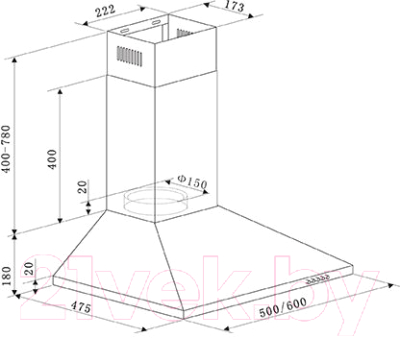 Вытяжка купольная Making Oasis Everywhere KB-50W