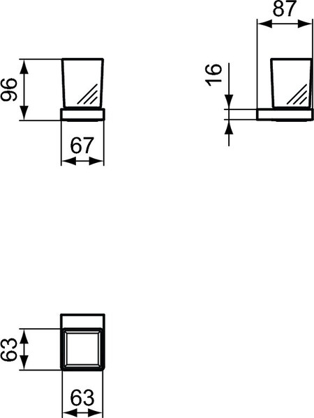 Стакан для зубной щетки и пасты Ideal Standard Conca / T4504AA