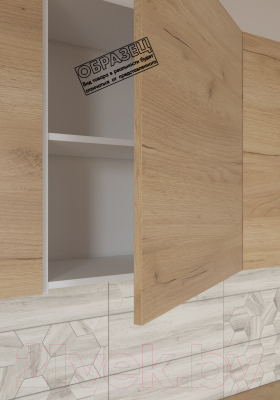 Кухонный гарнитур Интермебель Микс Топ-6 2.1м (белый премиум/венато)