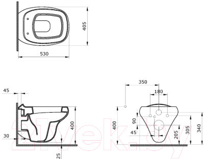 Сиденье для унитаза Ambassador Diamond / 122T21101 (красный)