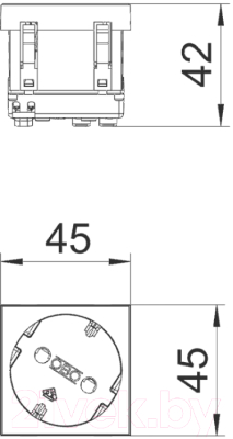 Розетка OBO Bettermann STD-D3 AL1 / 6120082