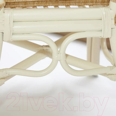 Комплект садовой мебели Tetchair Andrea Grand (белый/ткань рубчик/кремовый)