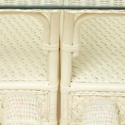 Комплект садовой мебели Tetchair Andrea Grand (белый/ткань рубчик/кремовый)