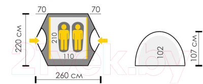 Палатка Talberg Explorer 2 Pro (зеленый)