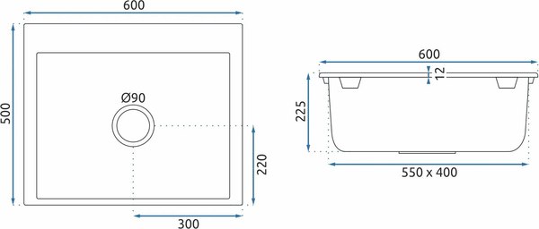 Мойка кухонная REA Lin ZLE-00131
