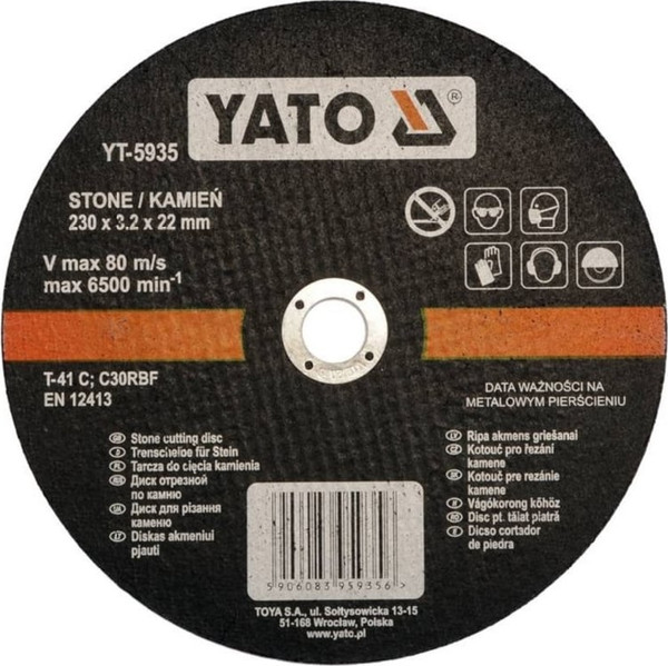 Отрезной диск Yato YT-5935 - фото