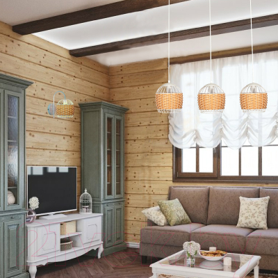 Потолочный светильник Элетех Кантри 231 НСБ 01-3х60-170 Е27 / 1005405193 (белый муар)