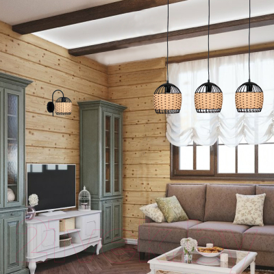 Потолочный светильник Элетех Кантри 231 НСБ 01-3х60-170 Е27 / 1005405194 (черный муар)