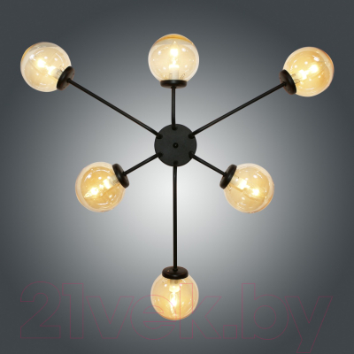 Люстра Элетех Эва 161 НПБ 01-6х40-123 Е14 / 1005405123 (черный муар)