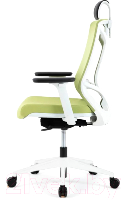Кресло офисное Chair Meister Nature II Slider 3D с подлокотниками (каркас белый/ткань зеленая)
