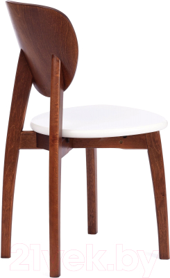 Стул Tetchair Diamante жесткое сиденье (бук/коричневый/белый)