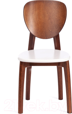 Стул Tetchair Diamante жесткое сиденье (бук/коричневый/белый)