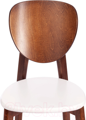 Стул Tetchair Diamante жесткое сиденье (бук/коричневый/белый)