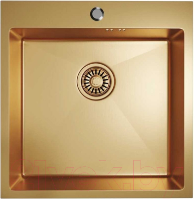 Мойка кухонная Mixline Pro 550548 (золото, с сифоном) - фото