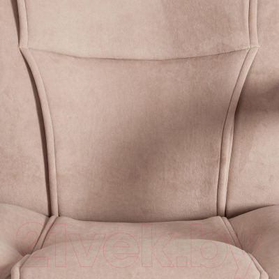 Кресло офисное Tetchair Bergamo флок (хром/бежевый)