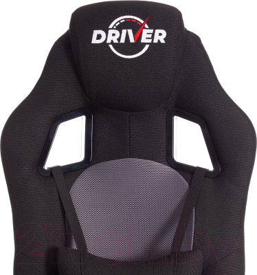Кресло геймерское Tetchair Driver ткань (черный/серый)