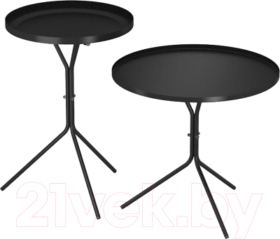 Комплект журнальных столиков Sheffilton SHT-CT11/CT11-2 (черный муар) - фото