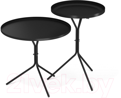 Комплект журнальных столиков Sheffilton SHT-CT11/CT11-2 (черный муар)