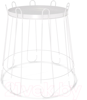 Комплект журнальных столиков Sheffilton SHT-CT6/CT6-2 (белый муар)