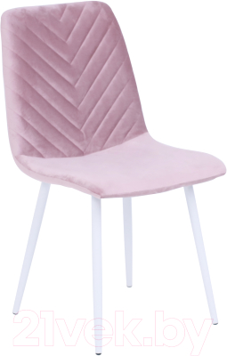 Стул AksHome Violin (пыльная роза велюр/белый) - фото