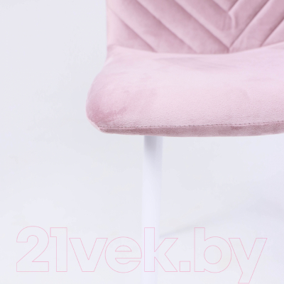 Стул AksHome Violin (пыльная роза велюр/белый)
