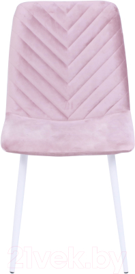 Стул AksHome Violin (пыльная роза велюр/белый)