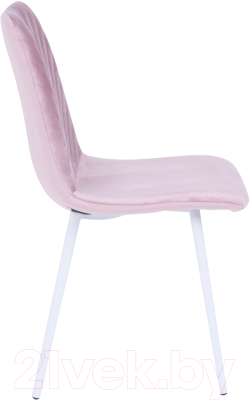 Стул AksHome Violin (пыльная роза велюр/белый)