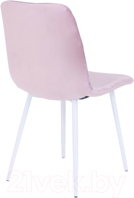 Стул AksHome Violin (пыльная роза велюр/белый)