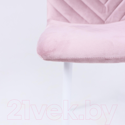 Стул AksHome Violin (пыльная роза велюр/белый)