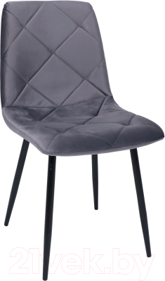 Стул AksHome Gill (темно-серый велюр/черный) - фото