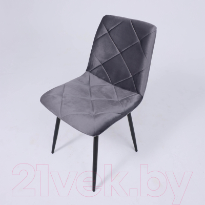 Стул AksHome Gill (темно-серый велюр/черный)