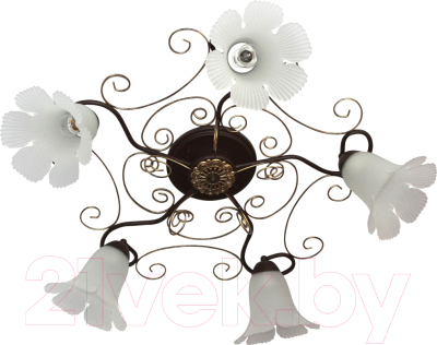 Люстра Элетех Дезире 151 НПБ 01-5x60-151 Е27 / 1005404062 (коричневый/золото) - фото