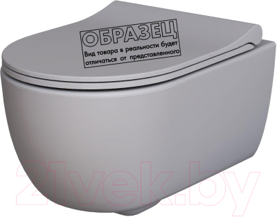 Унитаз подвесной Ambassador Abner / 103T20301R (серый матовый) - фото
