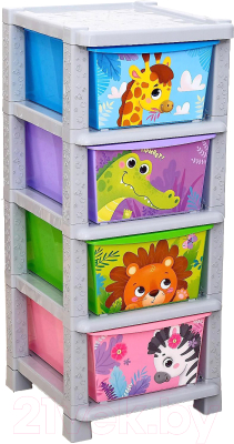 Комод пластиковый Соломон Веселый зоопарк / 4758971 - фото
