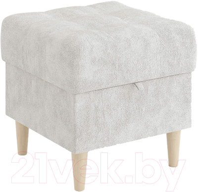 Пуф Сонум Norton 45-45 (бентли белый/бук) - фото
