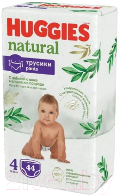 Подгузники-трусики детские Huggies Natural Mega 4 9-14кг