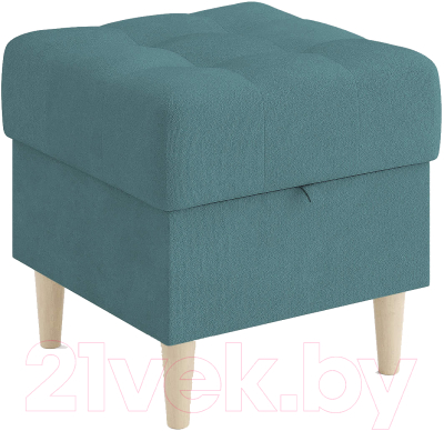 Пуф Сонум Norton 45-45 (замша изумрудный/бук) - фото
