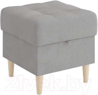 Пуф Сонум Norton 45-45 (замша серый/бук) - фото