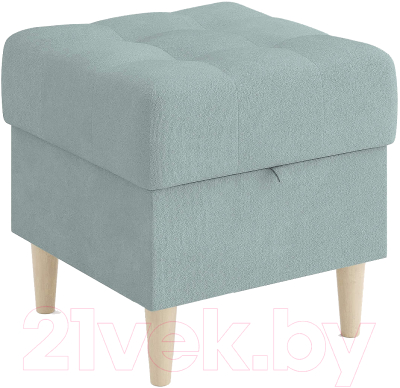Пуф Сонум Norton 45-45 (замша мятный/бук) - фото