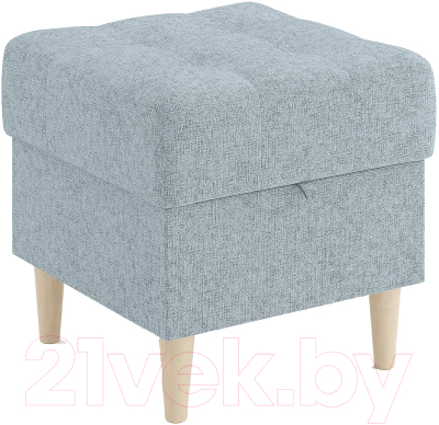 Пуф Сонум Norton 45-45 (кашемир голубой/бук) - фото