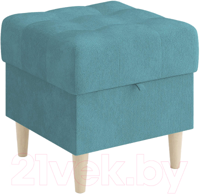 Пуф Сонум Norton 45-45 (лофти лазурный/бук) - фото