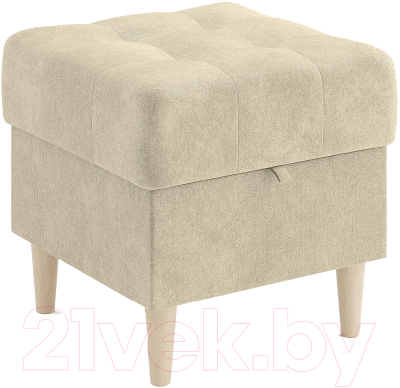 Пуф Сонум Norton 45-45 (микровелюр бежевый/бук) - фото