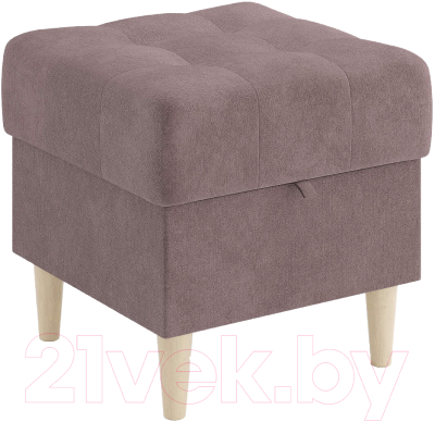 Пуф Сонум Norton 45-45 (микровелюр кофе/бук) - фото