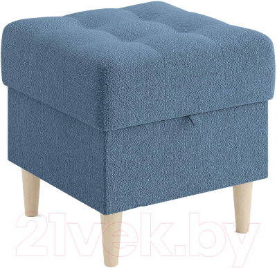 Пуф Сонум Norton 45-45 (рогожка деним/бук) - фото