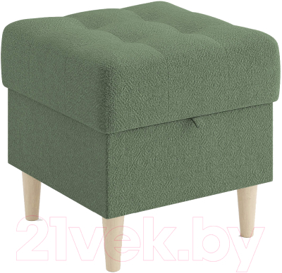 Пуф Сонум Norton 45-45 (рогожка зеленый/бук) - фото