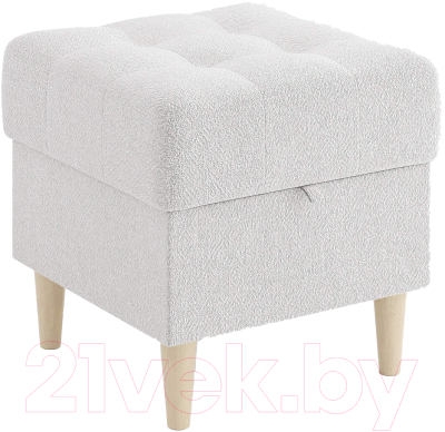 Пуф Сонум Norton 45-45 (рогожка льняной/бук) - фото