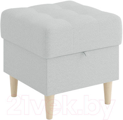 Пуф Сонум Norton 45-45 (тедди пепельный/бук) - фото