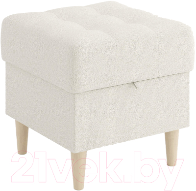 Пуф Сонум Norton 45-45 (тедди кремовый/бук) - фото