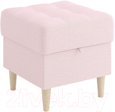 Пуф Сонум Norton 45-45 (тедди розовый/бук) - фото